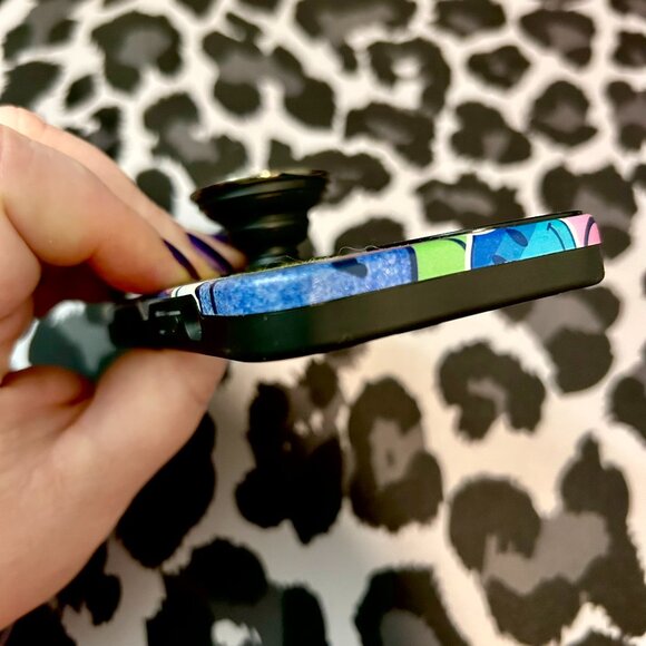 iPhone 14 Casely Smiley Stickers Case and Enamel Popsocket Yellow Smiley Face - Picture 6 of 13